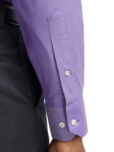 Paul Fredrick Men's Classic Fit Non-Iron Herringbone Dress Shirt4