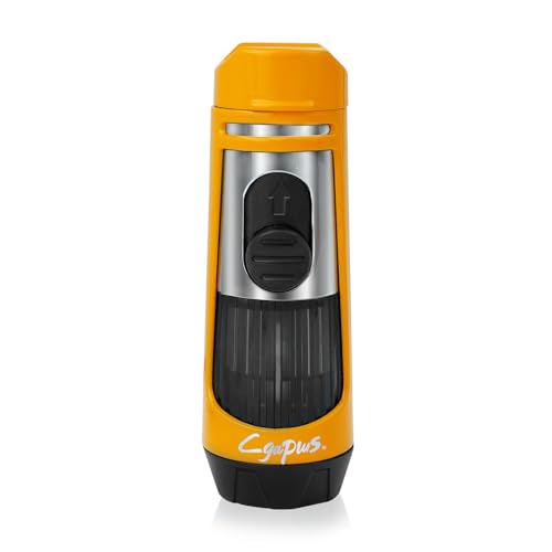 Encendedor de antorcha recargable de butano doble jet amarillo miniatura 6
