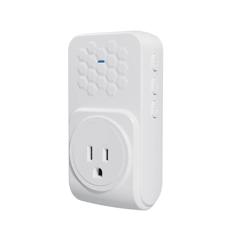 Surge Protector for Home Appliances, 1800J Single Outlet Wall Mount with Audible Alarm &amp; Voltage Delay Recovery, Over/Under Voltage Cut-Off, 15A 1800W Heavy Duty Plug for Refrigerator, Freezer, PC