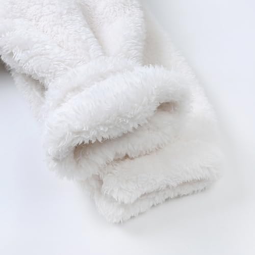 MYGBCPJS Boys Girls Fuzzy Bunny Ears Hoodie Coat Pockets Toddler Kid Thicken Fleece Zip Up Long Sleeve Hoody Hooded Jacket4