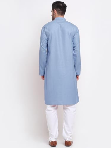 Image of KRAFT INDIA Men Cotton Stripped Kurta ONLY