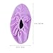 2 Pairs Bowling Shoe Covers for Women & Kids: Non-Slip Fleece Fabric Reusable Washable Indoor Outdoor Sports Shoe Protectors (Silver Grey & Grape Purple Adult Size)