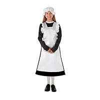 My Illusions Girls Victorian Maid Kids World Book Day Historical Poor Girl Fancy Dress Outfit (Small 5-6 Years)