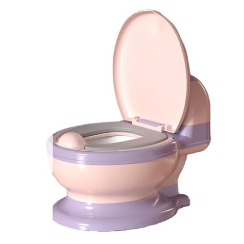子供用トイレトレーニング 多機能 取り外して洗える 携帯便利 滑り止め 尿漏れ防止 お掃除ブラシ付き ベビー便座 1-8歳の赤ちゃん 女の子 男の子に最適 人気 幼児 子供用トイレ(ピンクパープル,PUモデル)
