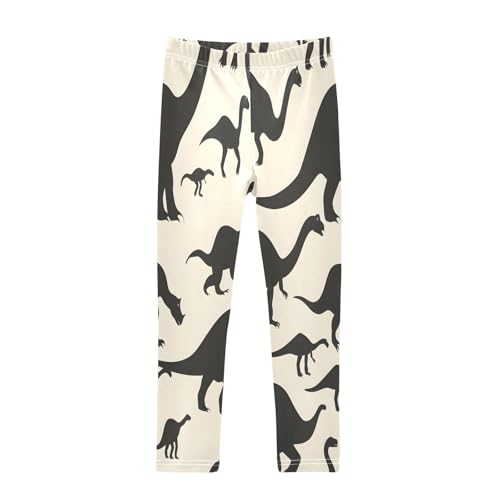 Toddler Girls Leggings Printed Yoga Pants Leggings Silhouettes of Dinosaurs for Kids
