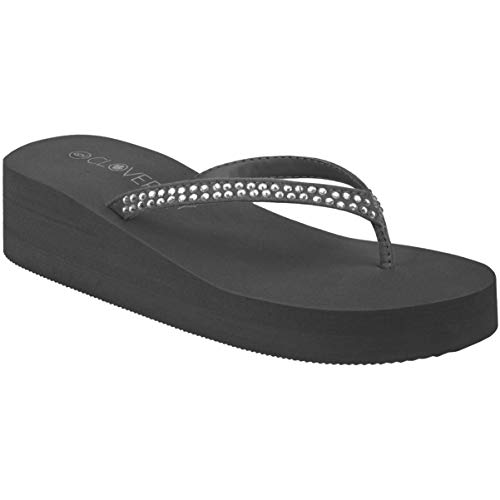 CLOVERLAY Women’s Flip Flops Platform Sandals Wedge Flip Flop Thong Sandal