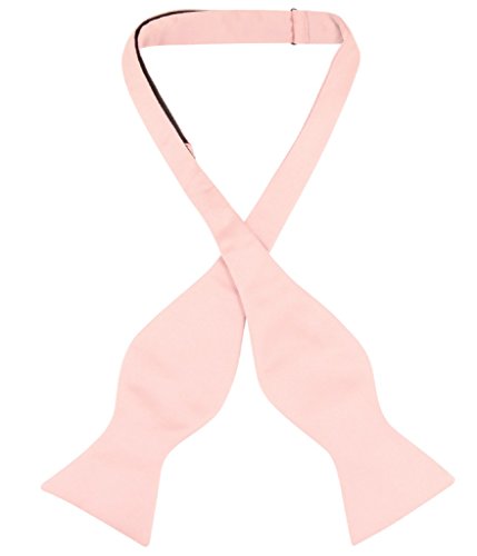 Vesuvio Napoli SELF TIE Bow Tie Solid PINK Color Men's BowTie