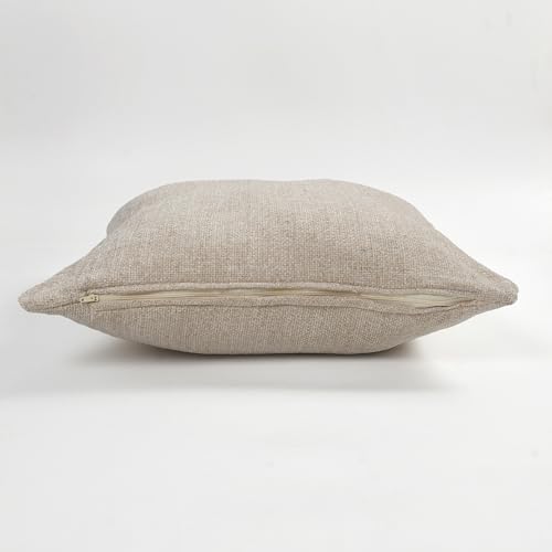 Image of SASHAA WORLD Natural Chenille Cushion Cover | Decorative Pillow Case | Elegant Solid Design, Soft & Durable | Ideal for Living Room, Bedroom & Home Decor| 45X45 Cm