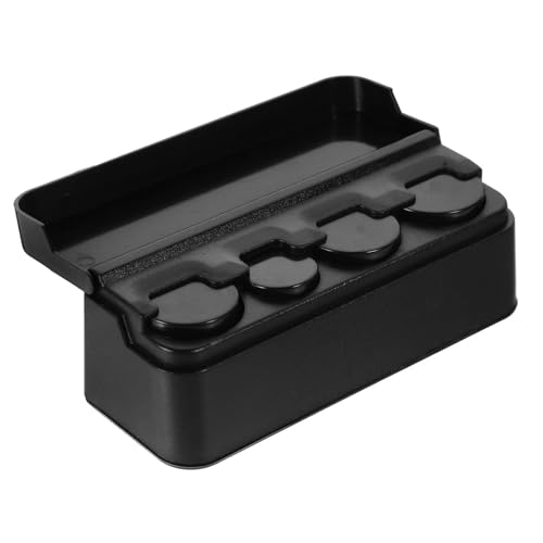 GRIRIW Dispensador de Monedas para Coche Negro de Pp Acceso Fácil, Organizador Práctico para Almacenamiento y Accesorios de Automóvil