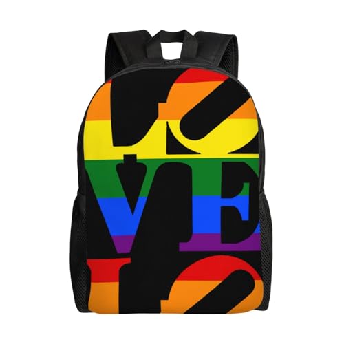 LGBT Gay Pride Backpack Simple Leisure Travel Backpack Outgoing Daypack 16 inch