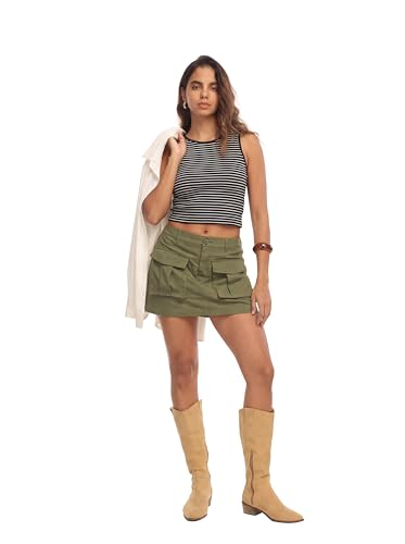 Save on HiMONE Women's Striped Crop Tank Top with Code 8NLCMJI2 - Image 7