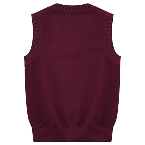 School Uniform Vest for Girls Boys Knitted Sweater Vest Sleeveless Pullover Waistcoat Casual Knitwear3