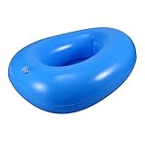 VALICLUD Aufblasbare Tragbare Blaue Bettpfanne Weiche Medizinische Urinflasche Aus Hygienischem Material Für Bettlägerige Ältere Menschen Pflegeunterstützend Im Krankenhaus Und Hause