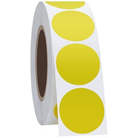 Hycodest Punktaufkleber,Farbetiketten 25mm Dot Klebepunkte Farbkodierung Etikette 1000 Aufkleber gelb Cover