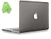 UESWILL Smooth Soft-Touch Matte Hard Case Cover for MacBook Pro 15" with Retina Display (NO Touch Bar,NO CD-ROM)(Model:A1398) + Microfibre Cleaning Cloth, Gray