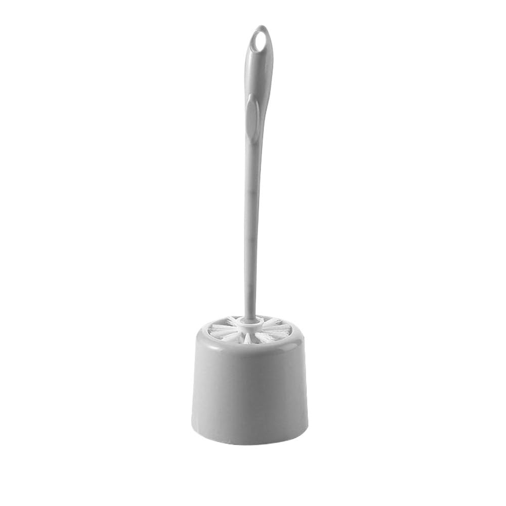 Zyyanshop One Color Toilet Brush Floor Mounted Plastic Toilet Bowl Holder Set With Base And Round Brush Head