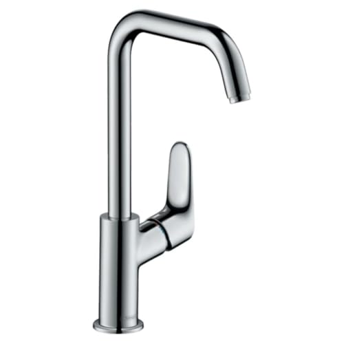 Hansgrohe Mitigeur de Lavabo de Salle de Bain Focus 240 avec tirette de vidage EcoSmart Chrome, Chromé, Hauteur sous bec 190 mm