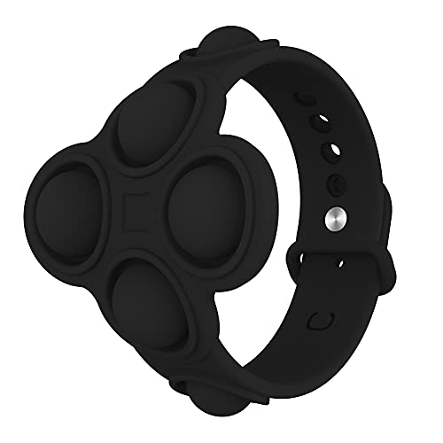 Fidget Toy Bracelet Wristband, Push Bubble Pop it Sensory Toy Fidget Pack, Silicone Square Wearable Wristband Autism Toys Stress Relief Special Needs for Adults Kids