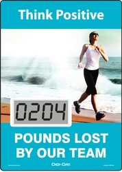 Accuform SCL204 Safety Scoreboards Mini Digi-Day Digi-Day THINK POSITIVE #### POUNDS LOST BY OUR TEAM 14