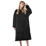 Felicigeely Hoodie Blanket, Long Wearable Blanket Sweatshirt for Adults Women Men Warm Cozy Thick Oversized Blanket Hoodie with Pockets and Sleeves Gift for Her Mom Girls