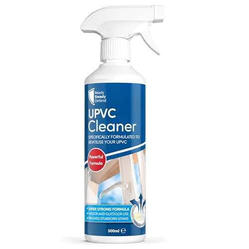 UPVC Cleaner and PVC Cleaner for Windows and Doors - 500ml Window Spray PVC Spray Effective UPVC Cleaning Solution for Conservatories and All Plastic Surfaces