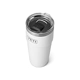 YETI Rambler 20 oz Stackable Tumbler, Stainless Steel, Vacuum Insulated with MagSlider Lid, White