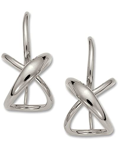 Ed Levin, Secret Heart Earrings, Size Large, 925 Sterling Silver