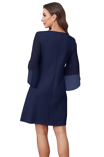 Image of RUMIA Womens Cocktail Dresses Flutter Sleeve Wedding Guest Dresses for Women 2026 Trendy