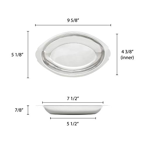 Thunder Group SLGT012 350ml Oval Au Gratin Dish 1 DOZ - Image 2
