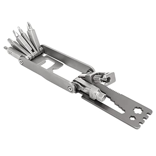 Topyond Bike Multi Tool Stainless Steel,17 in 1 Multi Function Bicycle Multitool,Foldable Portable,Bike Chain Repair Kit for Outdoor