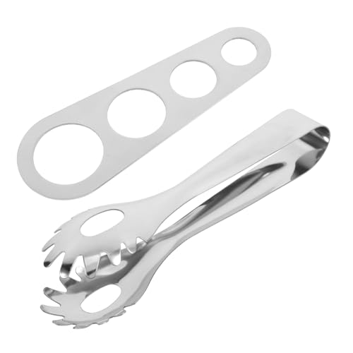 Toyvian Pinces Spaghetti Acier Inoxydable Avec Outil Mesureur Ustensiles De Service Polyvalents Pour Pâtes Et Nouilles Prise Antidérapante Et Contrôle Précis Des Portions