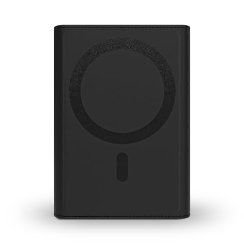Image of GRIPP Mag Pocket Wallet Card Holder Compatible with Mag-Safe for iPhone 17 /16 /15 /14 /13 /12 Series & All Mag-Safe Phone Cases, Premium Leather, Strong Magnetic Alignment - Black