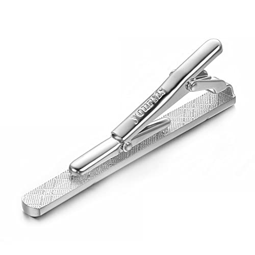 Image of Yoursfs Classic Slash Tie Clips for Men Regular Tie Bar Stainless Steel Tie Clip for Formal Occasions Wedding Anniversary Business