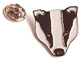 Badger Pin Anstecker Matfords Anstecknadel aus Metall mit Dachs-Kopf, ca. 20 mm x 20 mm, anlaufgeschütztes Metall-Anstecker, hochwertige Kupplung und Anstecknadel.