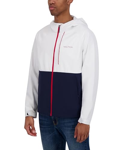 Image of Nautica Men's Lightweight Sailing Jacket - Waterproof & Windproof, Breathable