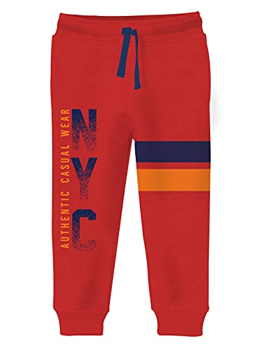 Image of minicult Boy's Regular Fit Cotton Track Pants