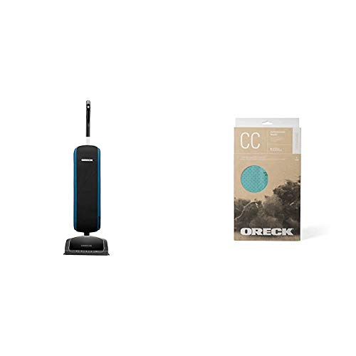 Oreck HEPA Upright Bagged Vacuum Cleaner, Lightweight, 30 ft Power Cord, UK30205PC, Blue Type CC Antimicrobial Upright Vacuum Cleaner Bag, AK1CC6, 6 Pack, Blue