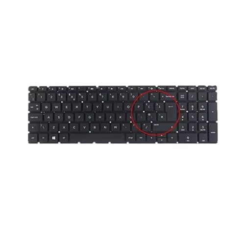 Teclado HP 17-x000 de repuesto negro con distribución UK English para reparar portátil