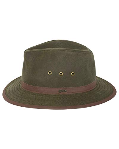Image of Outback Trading Company Unisex 1462 Madison River Sun-Protective Waterproof Crushable Cotton Oilskin Hat