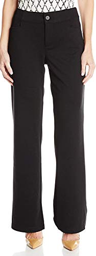 Riders by Lee Indigo Women's Ponte Knit Pant, Black, 10 Petite