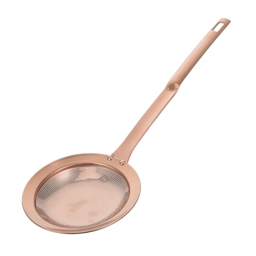 ABOOFAN Cuchara De Acero Inoxidable Para Escurrir Aceite Separador De Grasa Para Coladores De Cocina Filtro De Malla Fina Espumadera Colador Funcional De Malla Fina Con Ranuras Color