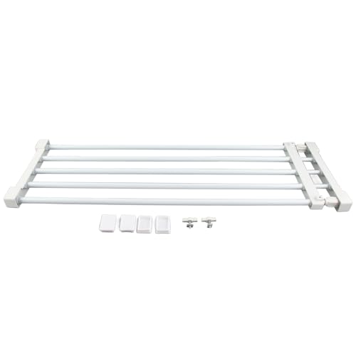 Erweiterbar Regalteiler Teleskop Garderobensystem Regal Wandmontiertes Aufbewahrungsregal, Lagerregal Separator Schrank Divider DIY Organizer für Küche Badezimmer 73-128cm