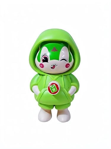 Image of Priyana Face Changing Cartoon Keychain with 3 Expressions, 3D Cute Character Action Figure Key Holder with Metal Ring & Clip for Bags, Backpacks, Car Keys, Kids & Adults, Green