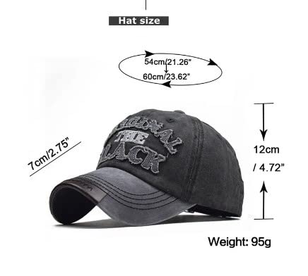 Handcuffs Store Handcuffs Unisex Cotton Baseball Cap Black Adjustable - Image 4