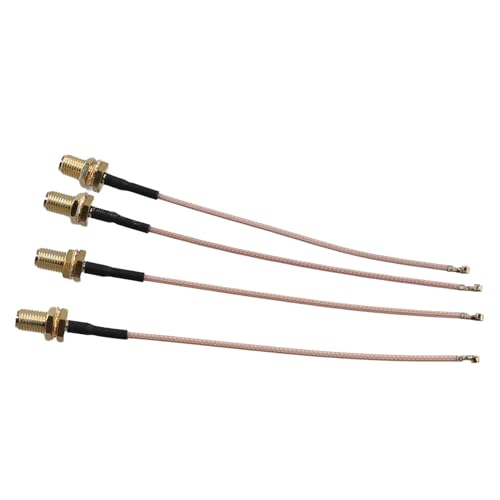 Tuesoa Pack Mit 4 U.FL (/Ipx) Mini Pci Zu Rp-SMA Pigtail Antennen Wi-Fi Koaxial Rg-178 Niedrig Verlust Kabel (4 (10 cm))