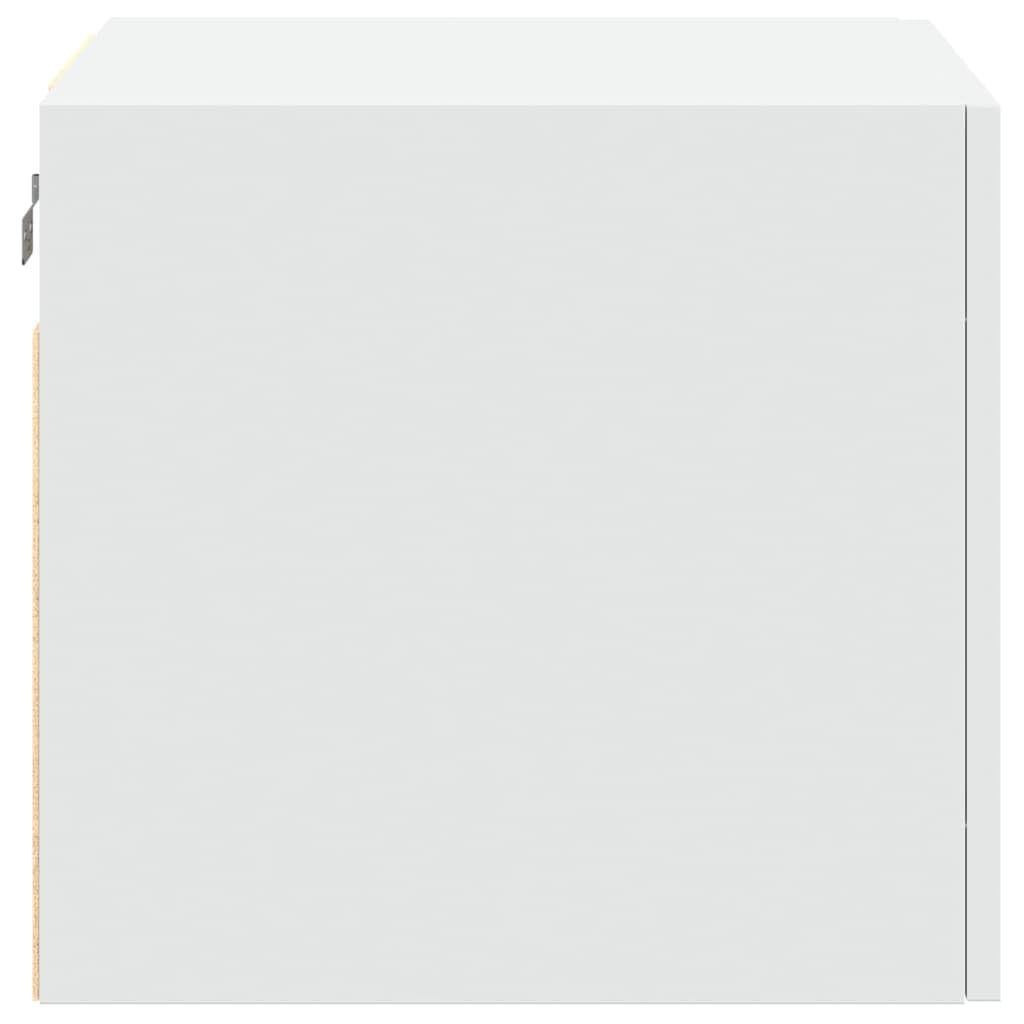 vidaXL Armario de Pared Madera de ingeniería Blanco 50x42,5x40 cm, Armario de Almacenamiento, Armario de Pared Colgante, Armario de Almacenamiento Flotante