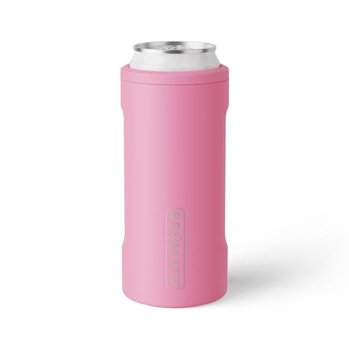 Image of BruMate Hopsulator Slim Can Cooler Insulated for 12oz Slim Cans | Skinny Can Insulated Stainless Steel Drink Holder for Hard Seltzer, Beer, Soda, and Energy Drinks (Primrose)