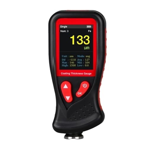 Medidor de espesor digital portátil para pintura de autos con rango 0-1300 um miniatura 1