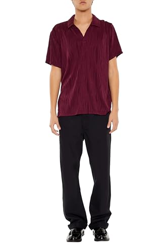 Camiseta Polo ajustada de hombre Forever 21 con textura y cuello en V miniatura 2