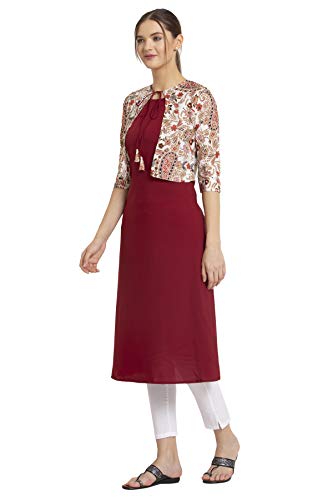 Image of ALC Creation Women's Crepe Printed A-Line Kurti